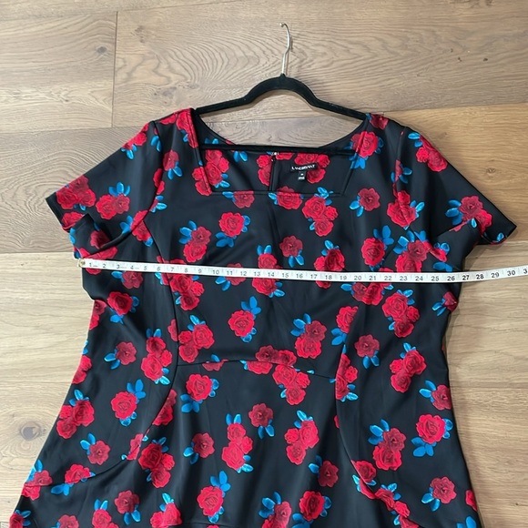 Lane Bryant Rockabilly Dress Black Red Floral
Rose Roses Plus Size 28 Fit Flare - Picture 9 of 12